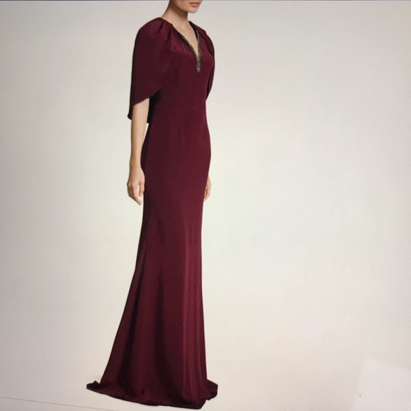 David Meister embellished V-Neck gown - Picture 5 of 8